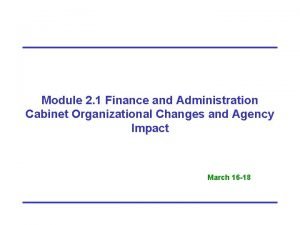 Finance and administration cabinet