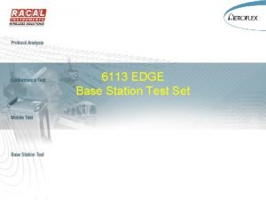 Base station test sets