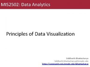 MIS 2502 Data Analytics Principles of Data Visualization