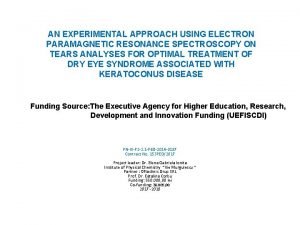 AN EXPERIMENTAL APPROACH USING ELECTRON PARAMAGNETIC RESONANCE SPECTROSCOPY