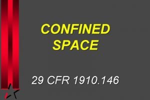 CONFINED SPACE 29 CFR 1910 146 OBJECTIVES H
