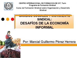 CENTRO INTERNACIONAL DE FORMACION DE OIT Turn Programa