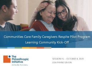 Communities Care Family Caregivers Respite Pilot Program Learning