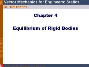 Eighth Edition Vector Mechanics for Engineers Statics CE