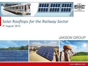 Solar Rooftops for the Railway Sector 4 th