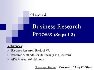 Steps of business research