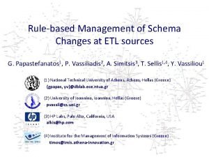 Rulebased Management of Schema Changes at ETL sources