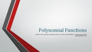 Polynomial equations