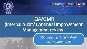 IQAQMR Internal Audit Continual Improvement Management review 35