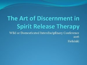 Spirit release therapy