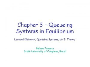 Kleinrock queueing systems