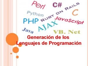 Generaciones de los lenguajes de programacion