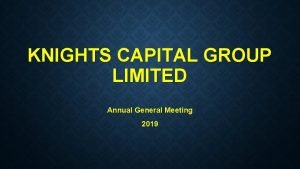 Knights capital group