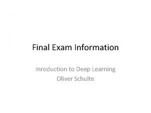 Deep learning final exam