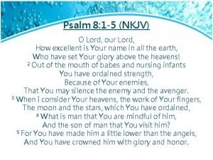 Psalm 8:1-5