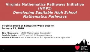 Vdoe math pathways