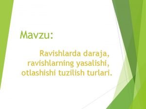 Yasama ravishlar misollar