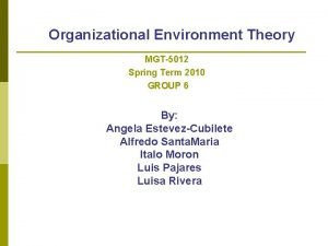 Organizational environment theory