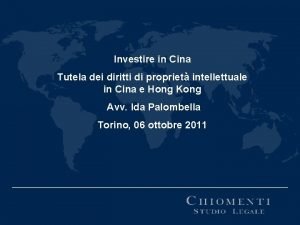 Investire in Cina Tutela dei diritti di propriet