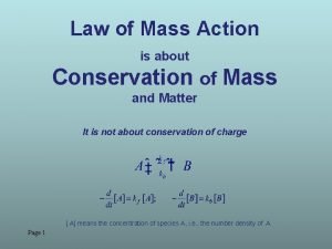 What is law of mass action