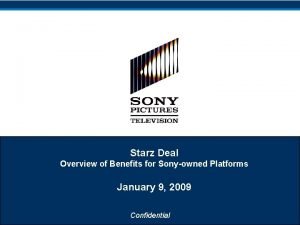 Sony starz deal