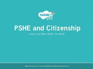 Pshe living in the wider world