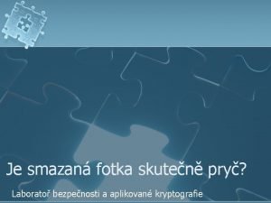 Je smazan fotka skuten pry Laborato bezpenosti a