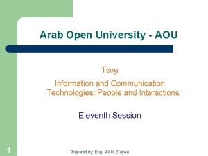 Arab Open University AOU T 209 Information and