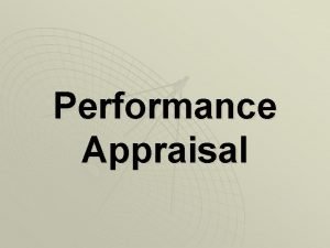 Performance appraisal