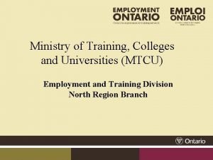 Ministry of training colleges and universities sudbury