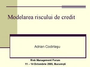 Riscul de credit