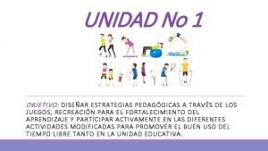 UNIDAD No 1 OBJETIVO DISEAR ESTRATEGIAS PEDAGGICAS A