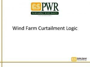 Wind Farm Curtailment Logic Golden Spread Panhandle Wind