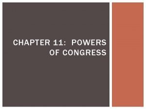 Implied powers of congress
