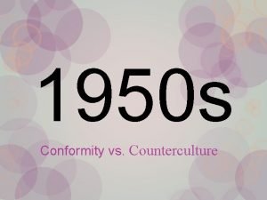 1950s conformity and counterculture