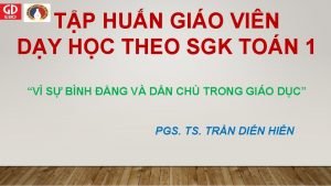 TP HUN GIO VIN DY HC THEO SGK