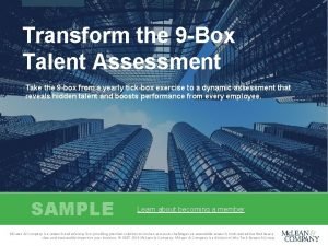 Talent needs assessment