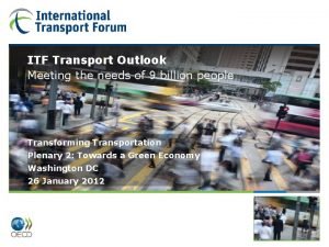 Itf transport outlook