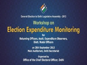 1 Monitoring of Election Expenditure NCT OF DELHI