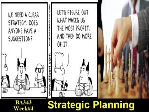 BA 343 Week4 Strategic Planning s i s