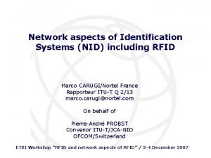 Nid identification