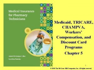 Medicaid TRICARE CHAMPVA Workers Compensation and Discount Card