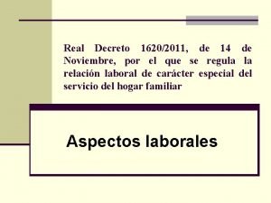 Real decreto 1620 de 2011