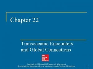 Chapter 22 Transoceanic Encounters and Global Connections Copyright
