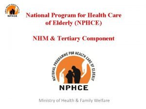 National program for health care of elderly