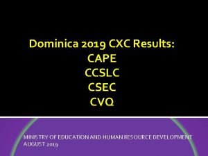 Cxc results 2019