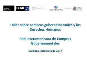 Taller sobre compras gubernamentales y los Derechos Humanos