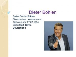 Dieter Bohlen Dieter Gnter Bohlen Sternzeichen Wassermann Geboren
