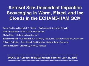 Aerosol SizeDependent Impaction Scavenging in Warm Mixed and