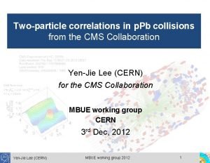 Twoparticle correlations in p Pb collisions from the